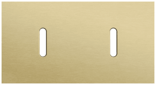 Plaque de recouvrement double, horizontale 71 mm d'entraxe, pour deux fonctions de commutation simple, Niko Rocker alu gold brushed vue 1