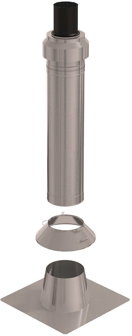 KIT TOIT PLAT CLV INOX 125/200 UBBINK vue 1