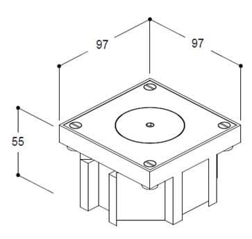 Prise de sol IP64 - 1 x RJ45 UTP cat6 vue 1