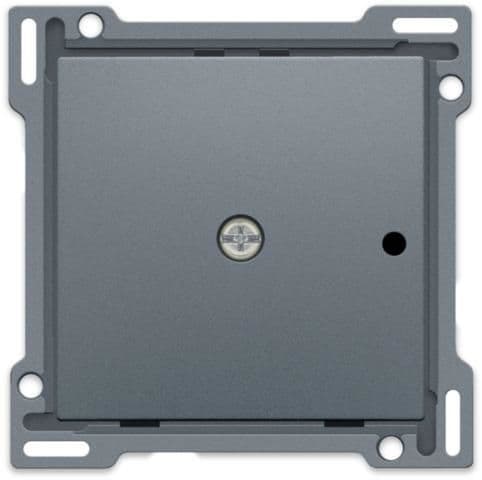 Set de finition pour récepteur RF encastré à 1 canal avec contact unipolaire Alu Steel vue 1