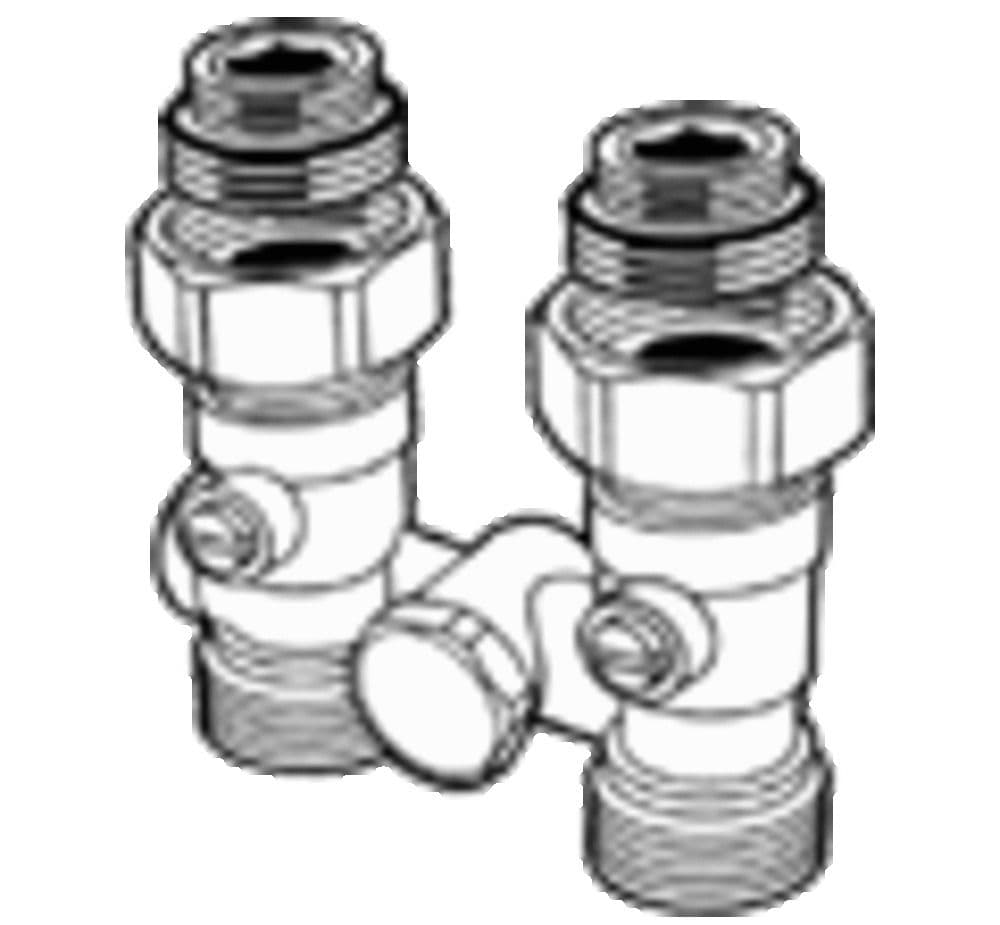 Comap bloc-H monotube droit sol 3/4" Eurocône nipples côté tube M22 vue 1