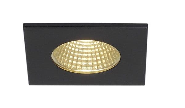 Patta - f plafonnier encastré, carré, Noir mat, 9W 38°, 3000K, driver inclus vue 1