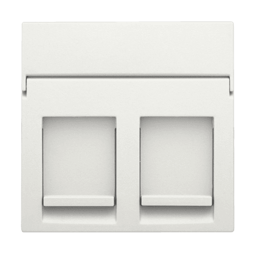Enjoliveur data 2x RJ, couleur white vue 1