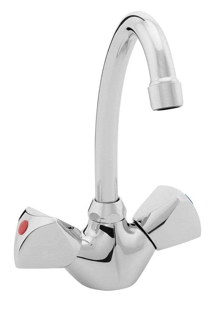 intro Riga mélangeur de lavabo bec mobile avec chaîne chrome vue 1