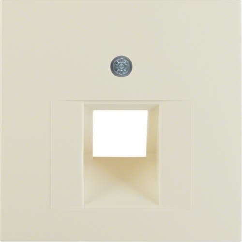 Enjoliveur pour prise informatique simple Berker S.1 / B.3 / B.7 Blanc, brillant vue 1