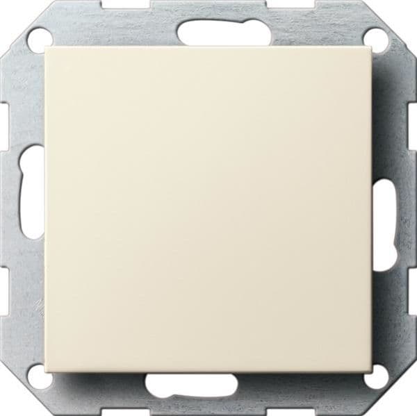 Cache borgne avec anneau de support Blanc crème brillant uniquement pour fixation par vis. vue 1