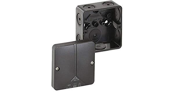 Boîte de raccordement 80 x 80 x 52mm avec membranes M20 Noir sans bornes Lsoh vue 1