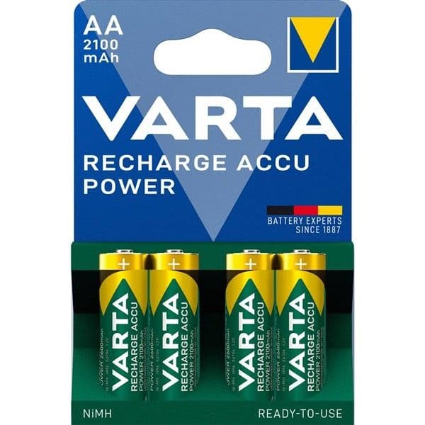 Pile rechargeable 1.2V Mignon HR6 Ni-Mh 2100mAh AA hauteur 50.5mm diamètre 14.5mm vue 1