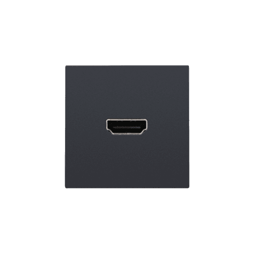 Set de finition avec prise HDMI/HDMI, couleur anthracite coated vue 1