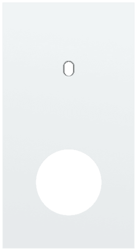 Plaque de recouvrement double, verticale 71 mm d'entraxe, pour une fonction de commutation simple et une fonction de prise de courant, Niko Toggle steel white coated vue 1
