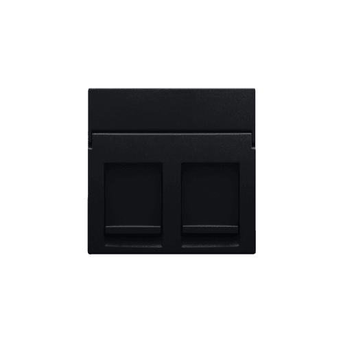 Enjoliveur data 2x RJ, couleur black coated vue 1