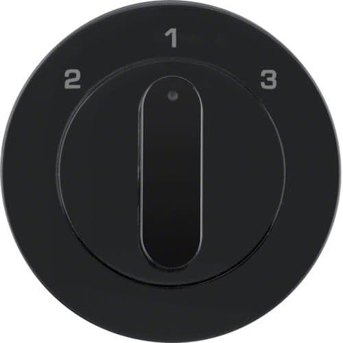 Enjoliveur avec bouton rotatif pour interrupteur 3 paliers sans position 0 R.1 / R.3 Noir, brillan vue 1