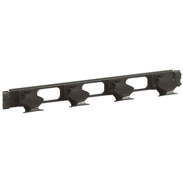 Panneau passe fils 19 1U métal 2 axes - Ral 9005 vue 1