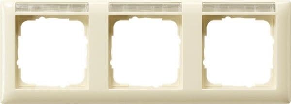 Cadre de finition Gira standard 55 avec zone d'inscription Blanc crème brillant vue 1