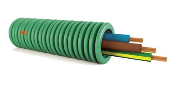 Tube précâblé H07Z1-U 3G6 diamètre 20mm full Lsoh en rouleau de 100m classe CPR: CCA s1bd1a1 vue 1
