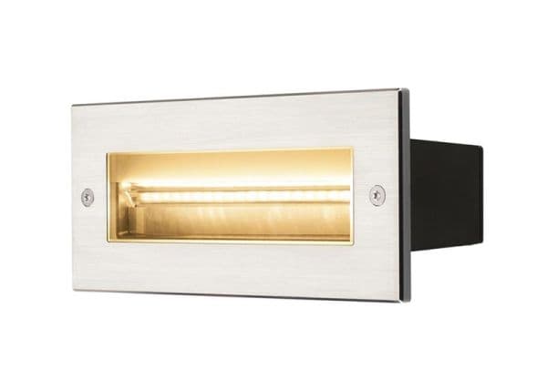 Encastré mural extérieur Brick, Led, 3000K, Inox, 230V, IP67, 850lm, 10W vue 1