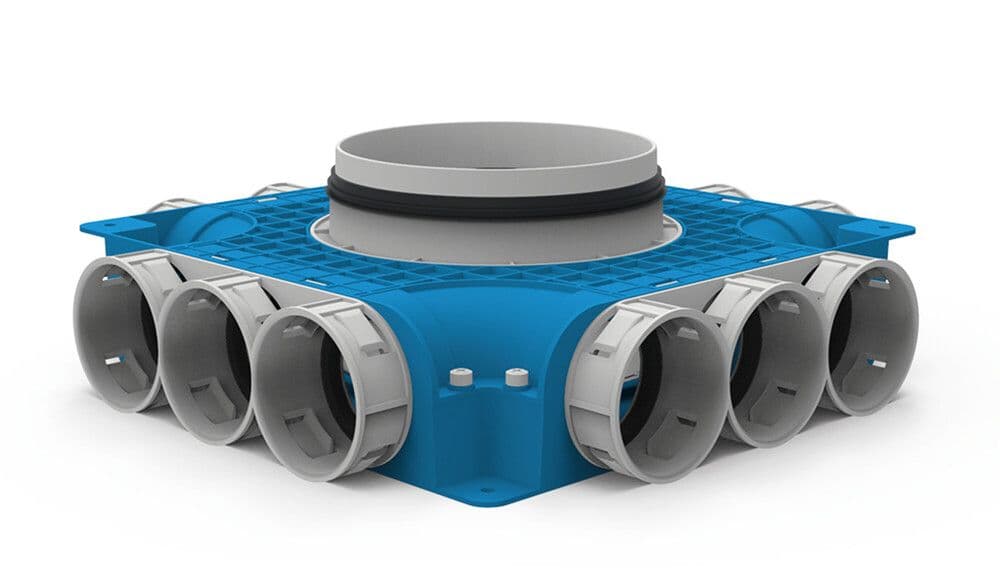 Vent-Axia VTVGS 69 180 subcollecteur 12 x D 69 mm et D 180 mm vue 1