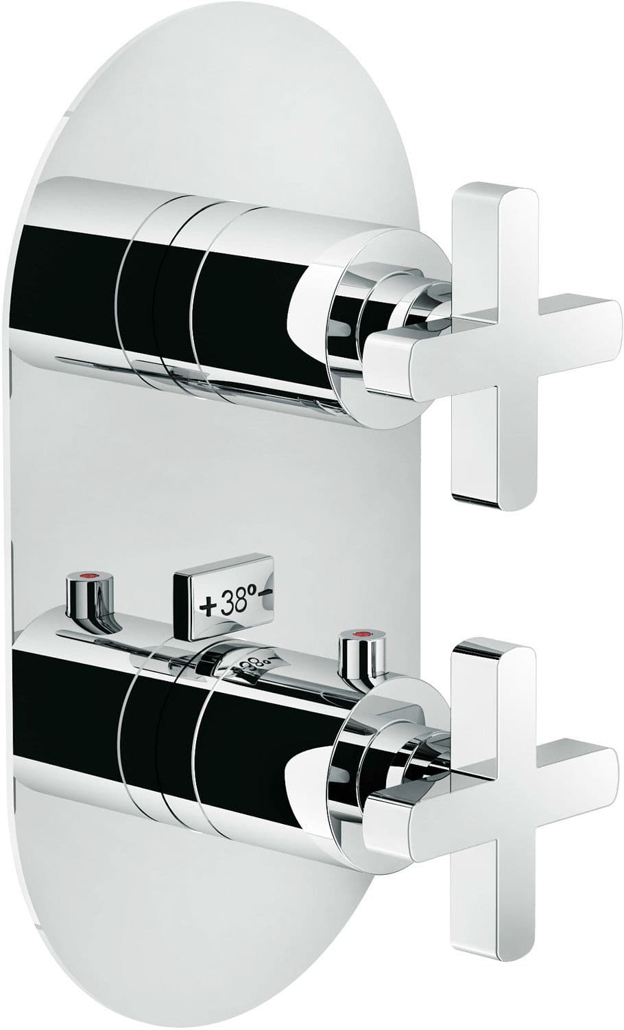 SET DE FINITION THERMOSTAT+INVERSEUR LIRA NOBILI CHROME vue 1