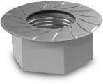 Ecrou à bride hexagonale avec denture M10 - DIN 6923 vue 1