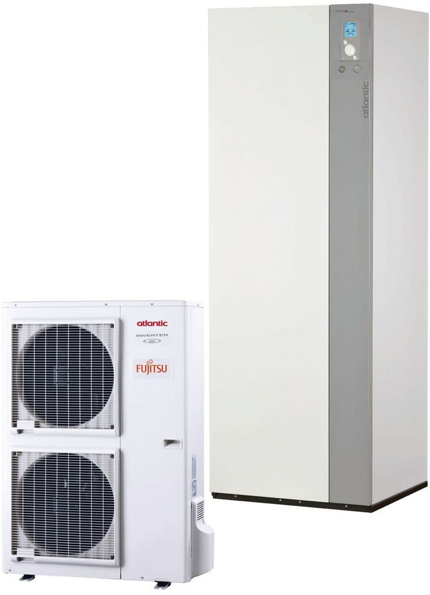 PAC AIR/EAU+BOILER INCORPORE 190L ALFEA EXCELLIA DUO 14KW CONNECTED ATLANTIC ERP CC A+ ERP EC A vue 1