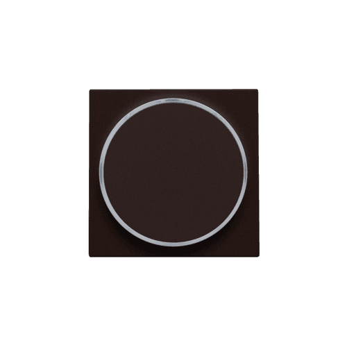 Set de finition avec anneau transparent sans symbole pour bouton-poussoir 6 A avec LED couleur ambre avec culot E10, couleur dark brown coated vue 1