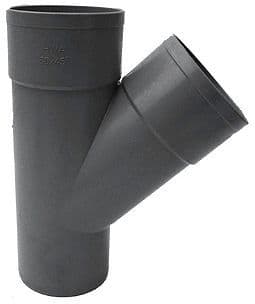 T PVC GRIS FONCE EEP ROND 45° 80MM vue 1