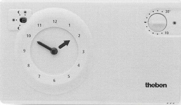 THERMOSTAT D'AMBIANCE PROGRAMMABLE THEBEN 24H 230V BLANC CLASSE I (1%) vue 1