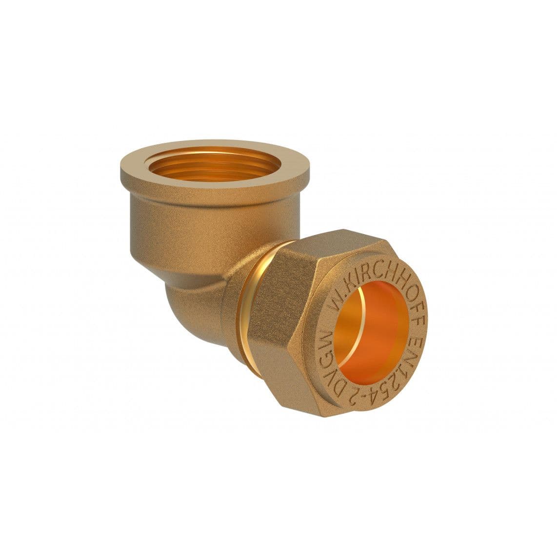 989452117 LT coude 90°, vierge, 15 mm x 1/2" F, raccord à serrer pour tube en cuivre vue 1