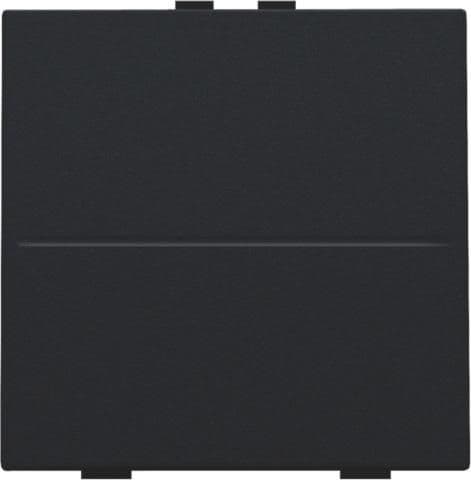 Touche simple pour interrupteur sans fil ou bouton - poussoir à 2 boutons de commande Black Coated vue 1