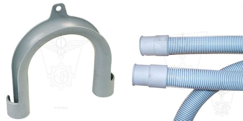 tuyau d'évacuation pour lave-linge 1.5m + coude vue 1