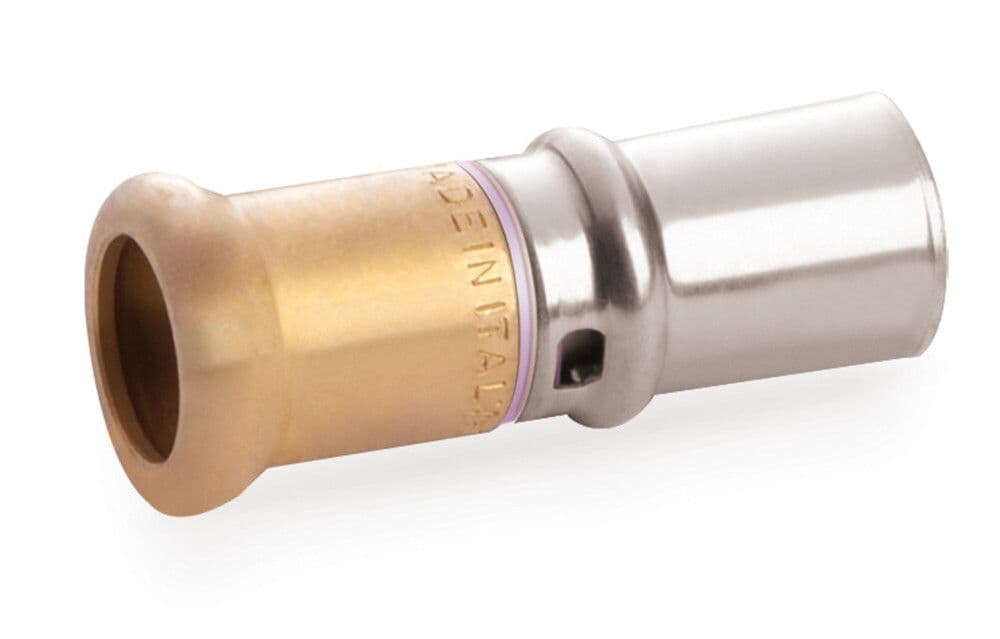 SYSTEMPEX raccord droit tube PEX-Alu transition Cu Mprofil D16-15 vue 1