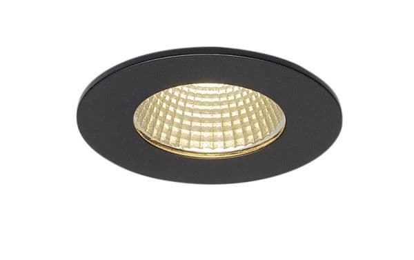 Patta - f plafonnier encastré, rond, Noir mat, 9W 38°, 3000K, driver inclus vue 1
