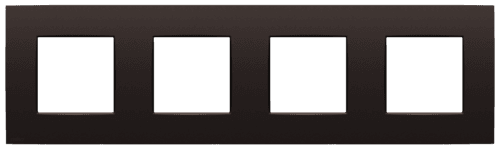 Plaque de recouvrement quadruple, entraxe de 71 mm, couleur Niko Intense dark brown coated vue 1