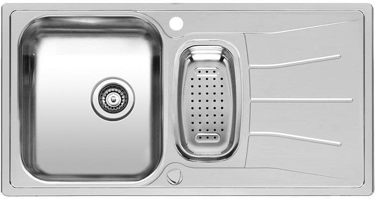 EVIER ENCASTRE DIPLOMAT LUX REGINOX 1,5BAC+EGOUTTOIR 95X50 INOX vue 1