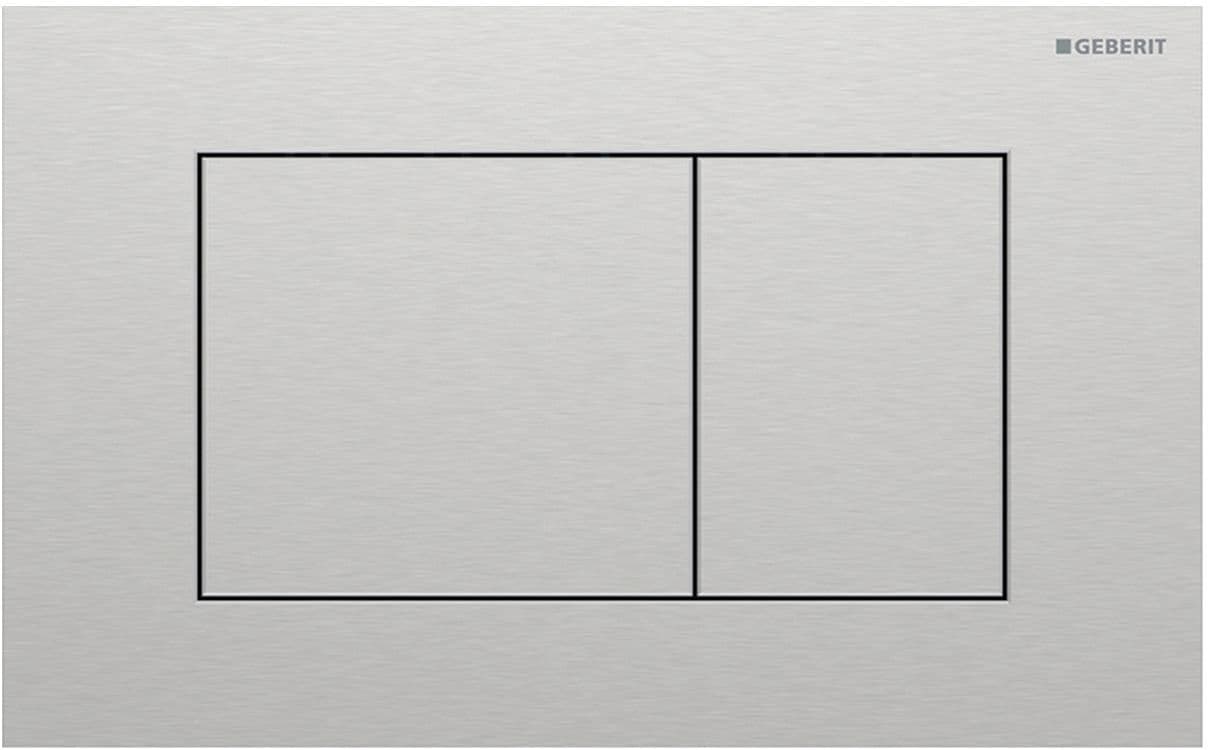 PLAQUE DE COMMANDE 2 TOUCHES SIGMA40 CARRE GEBERIT INOX vue 1