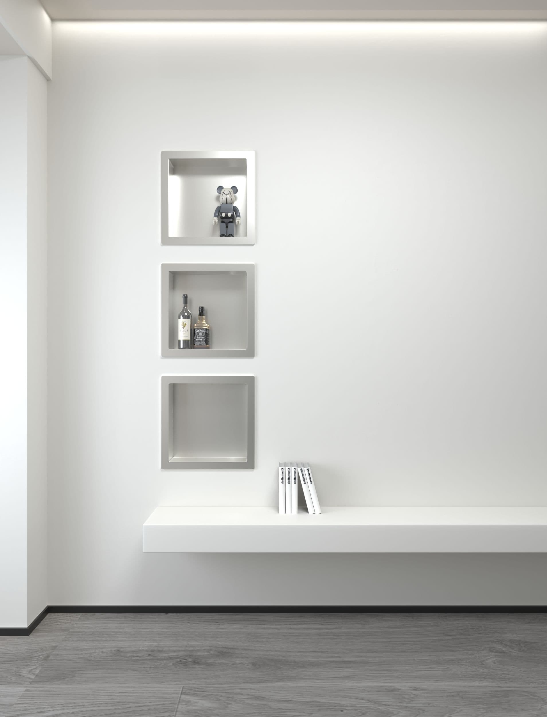 ALONI NICHE ENCASTRÉE (300X300X70MM) - ACIER INOXYDABLE BROSSE vue 1