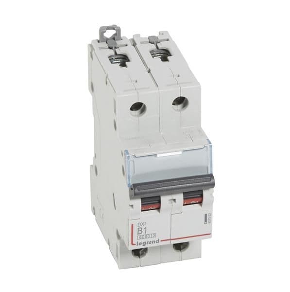 Disjoncteur DX³ 6000A / 10kA 2 pôles courbe B 01A 230 / 400V - 2 modules vue 1