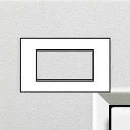 LivingLight - plaque rectangulaire 4 modules Argent vue 1