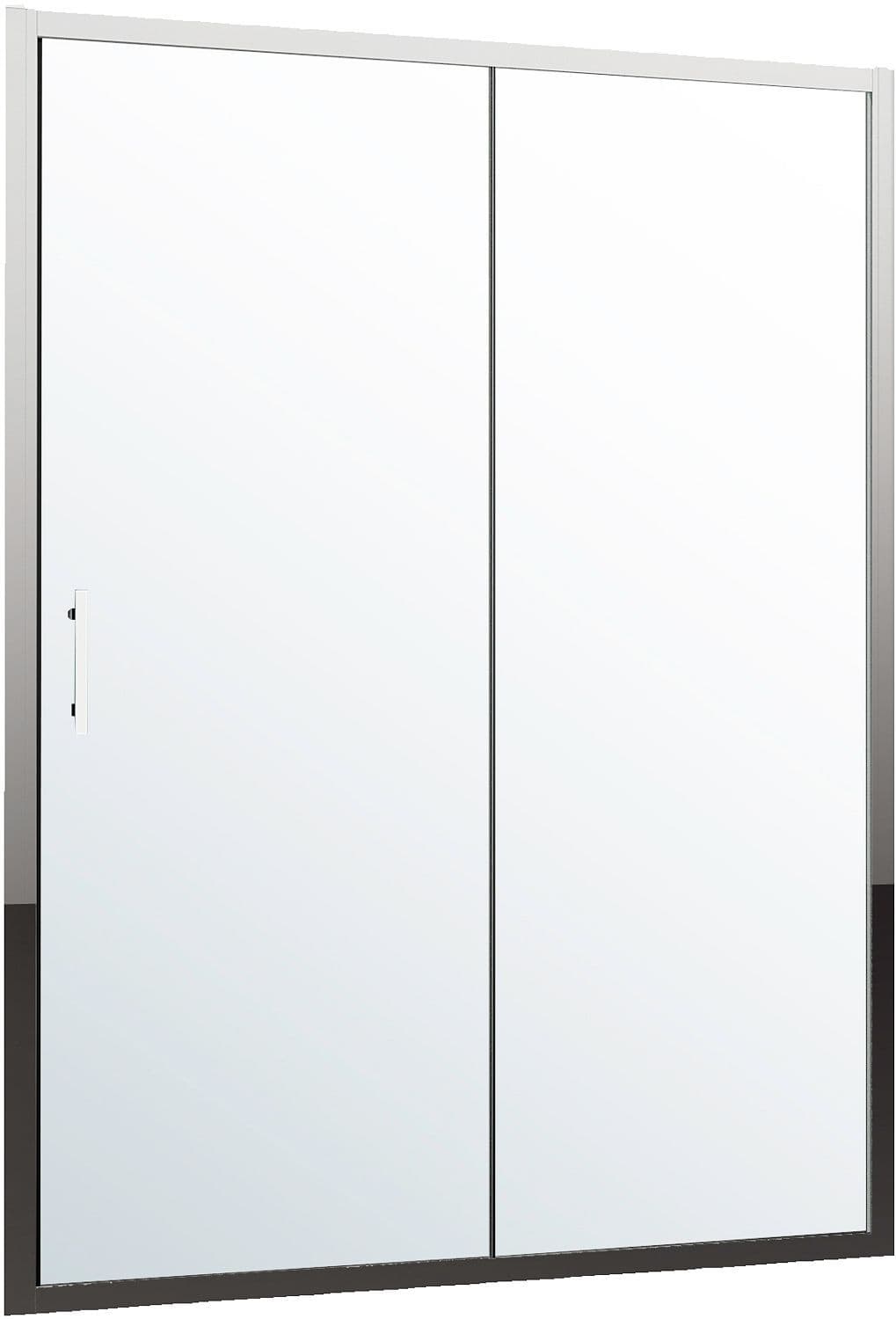 PORTE COULISSANTE TWIST 136-142 H195 CHROME-CLAIR vue 1