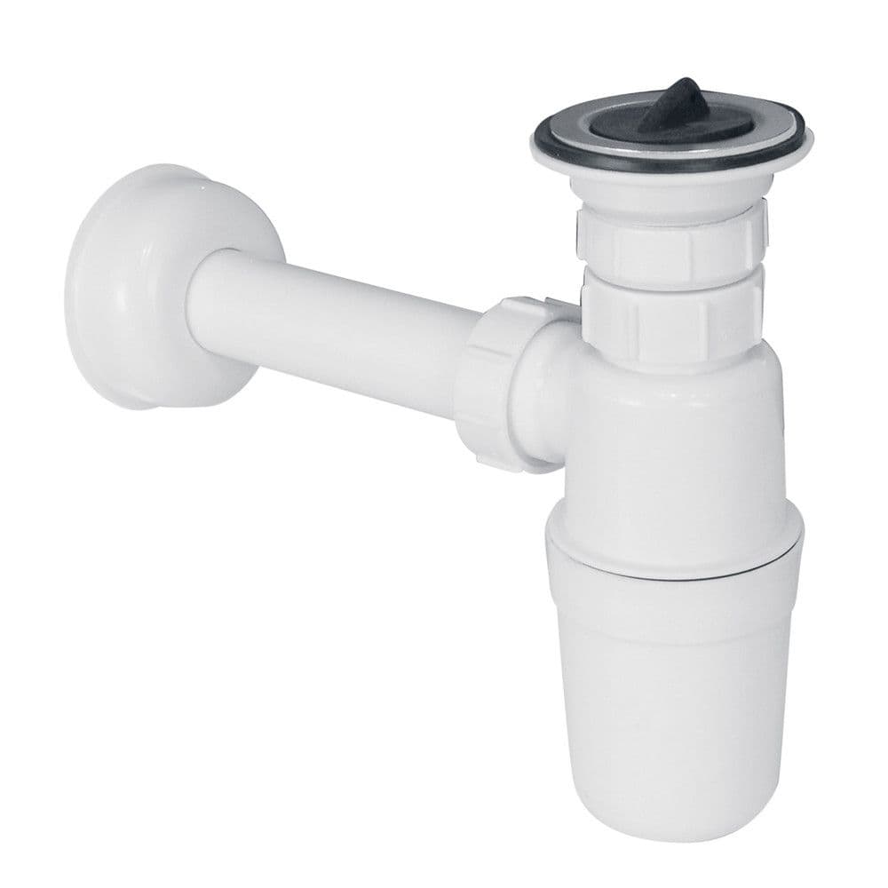 Van Marcke Pro siphon bouteille 5/4" x 32 mm avec bouchon de vidange blanc PP vue 1