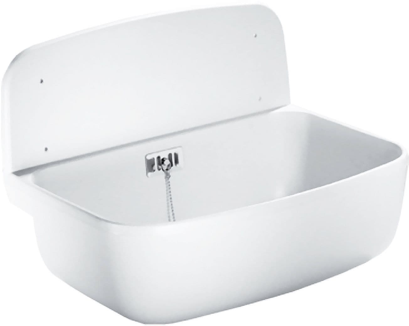 VIDOIR PP ABU 495X345MM AVEC TROP-PLEIN INCL.FIXATION BLANC vue 1