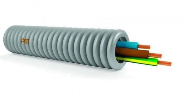 Tube précâblé Vob 3G2.5 diamètre 16mm sur bobine de 300m classe CPR: ECA vue 1