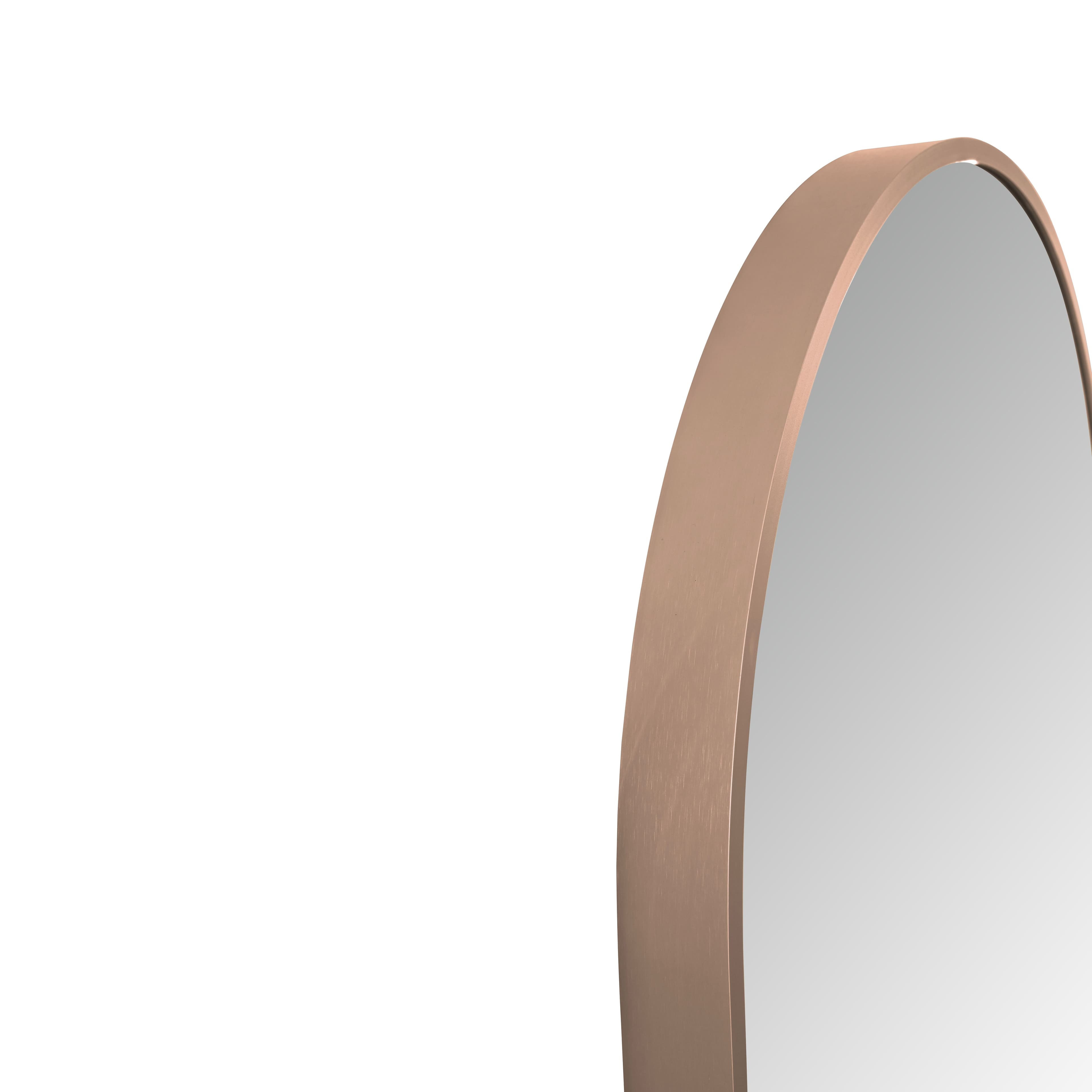 ALONI AVALO MIROIR - AVEC ÉCLAIRAGE LED - OVALE - AVEC CADRE - AVEC CHAUFFAGE - TEMPÉRATURE DE COULEUR LED 3500-6500K - 50X100CM - CUIVRE BROSSÉ vue 1
