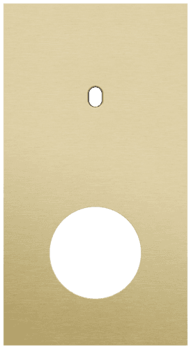 Plaque de recouvrement double, verticale 71 mm d'entraxe, pour une fonction de commutation simple et une fonction de prise de courant, Niko Toggle alu gold brushed vue 1