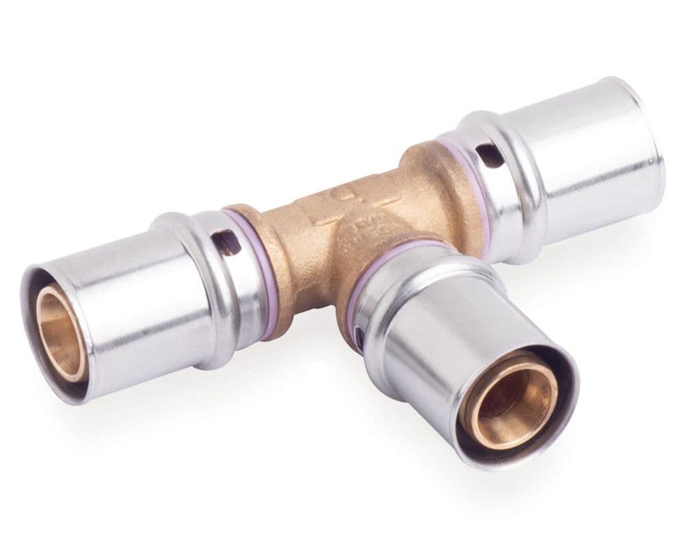 SYSTEMPEX Té réduit tube alu raccord à sertir 26-20-20 vue 1