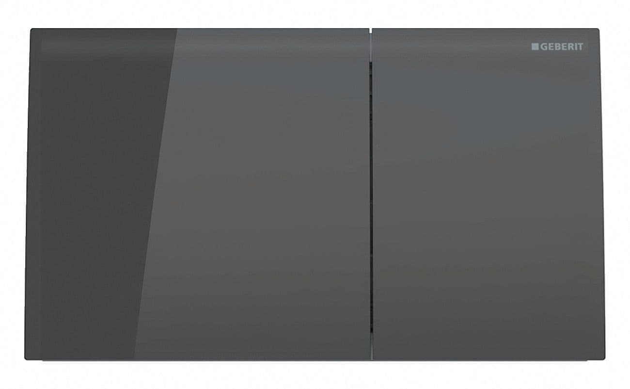 PLAQUE DE COMMANDE 2 TOUCHES SIGMA70 GEBERIT VERRE NOIR vue 1