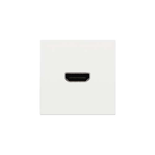 Set de finition avec prise HDMI/HDMI, couleur white coated vue 1
