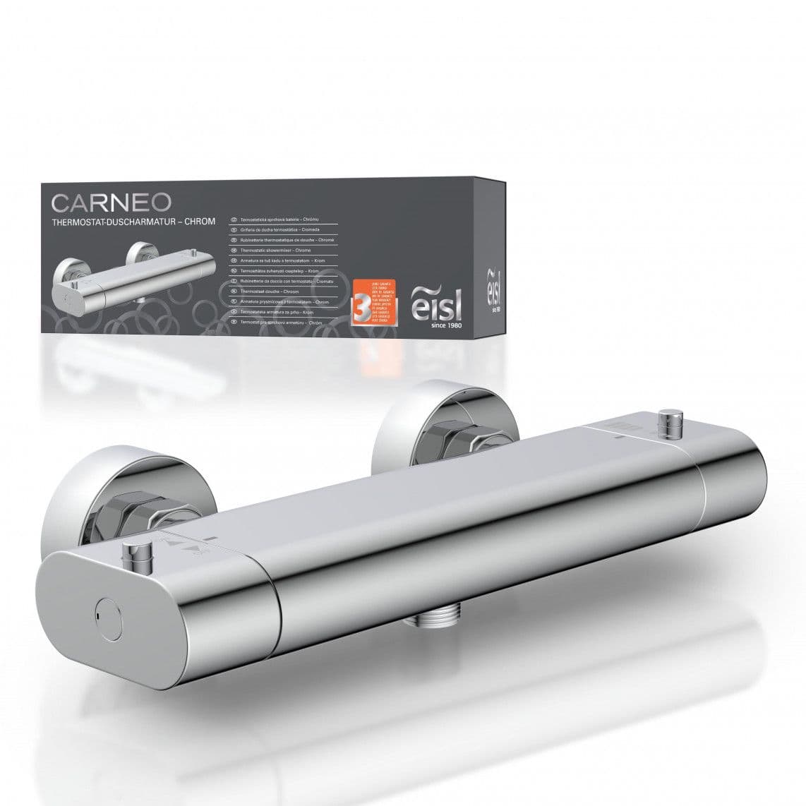 1230090 CARNEO Mitigeur thermostatique de douche, chromé vue 1