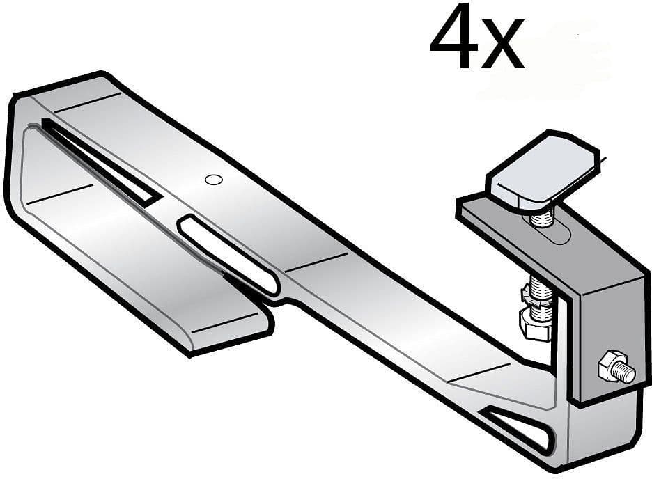SET MONTAGE RAILS (6P)PANNEAU REMEHA APPARENT INCLINE CARRELAGE CLASSIQUE vue 1