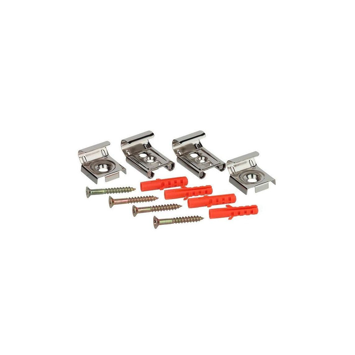 990511155 clips de fixation pour miroir, Acier inoxydable poli (4x) vue 1